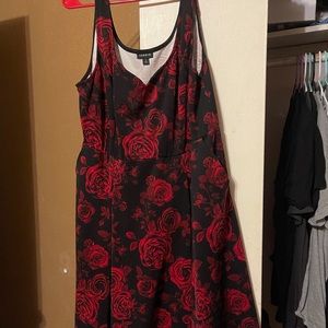 Rose floral torrid dress WITH POCKETS